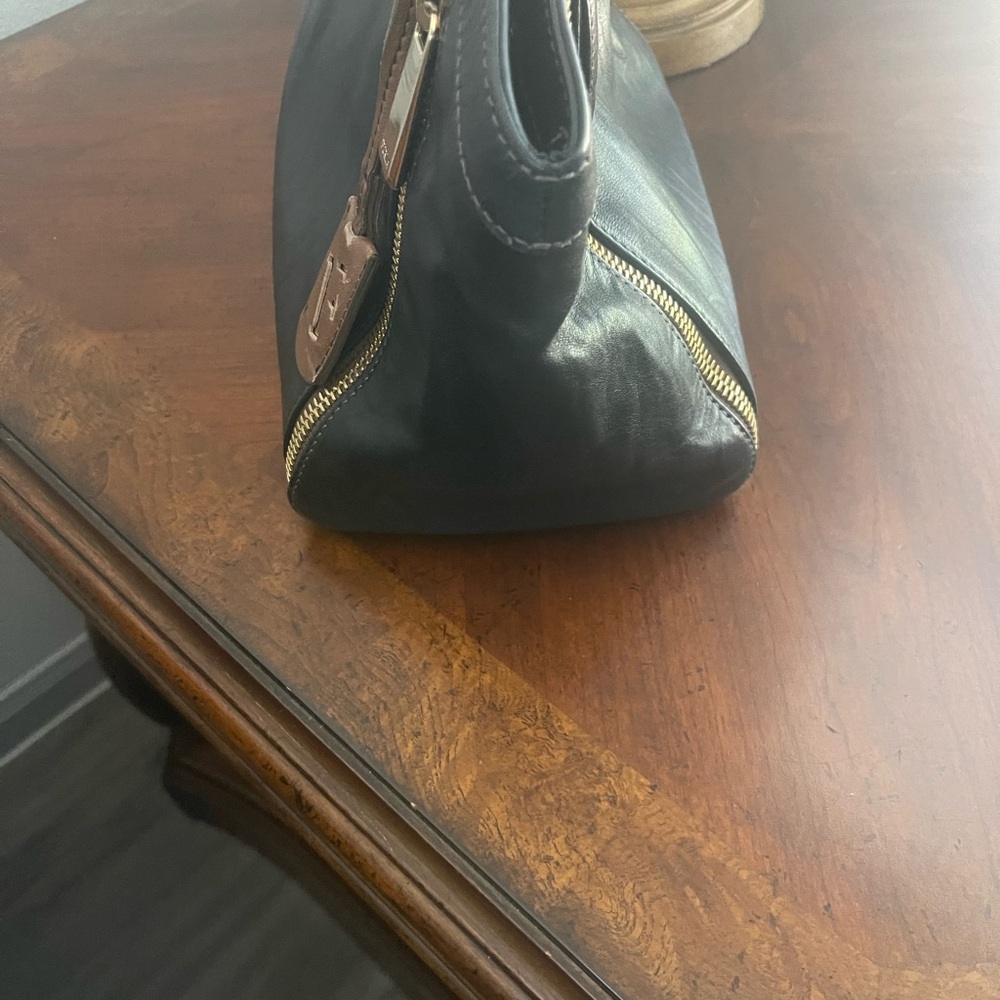 Furla Black and Gold Shoulder Bag with Structured Design - Picture 6 of 8